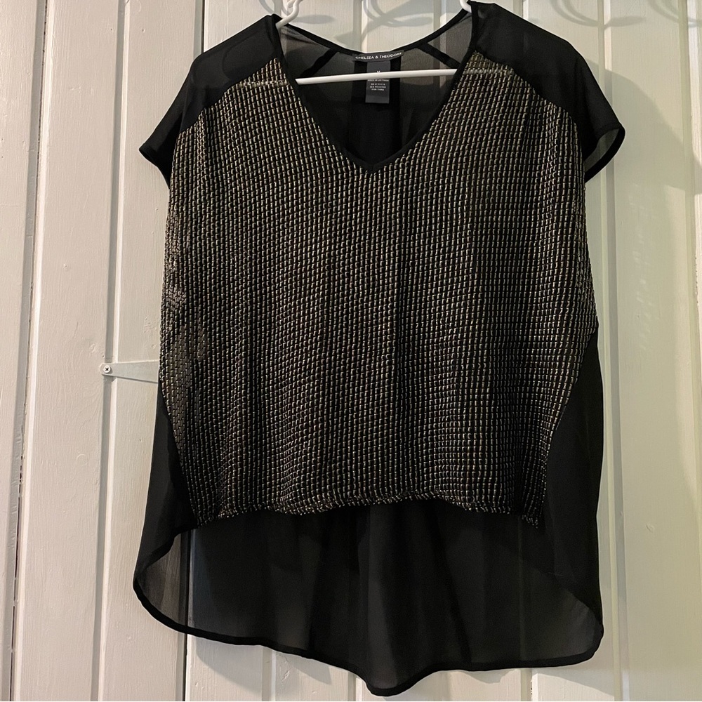 Chelsea & Theodore embellished blouse-medium